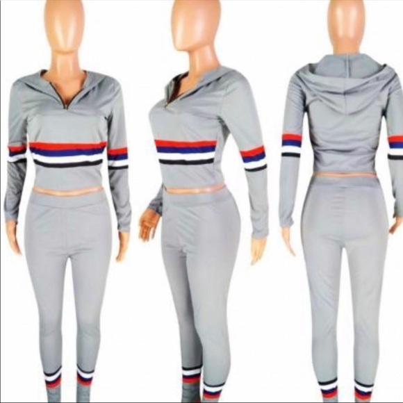 gray jogging suit